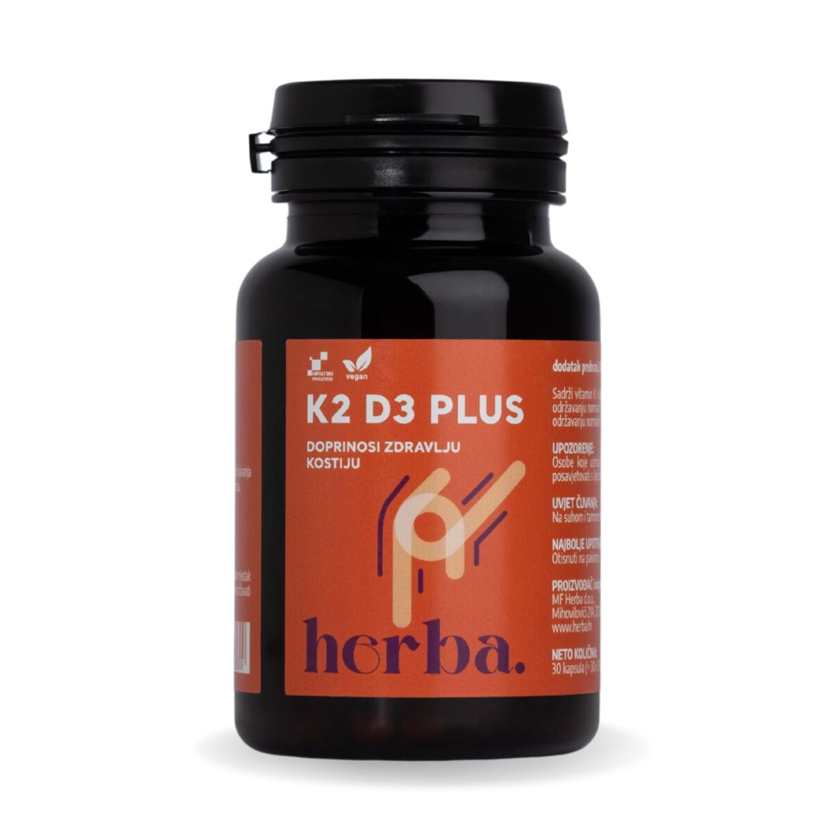 K2 D3 Plus, kapsule